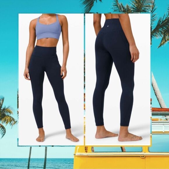 Lululemon Align High Rise Pant‎ with Pockets 25" size 0 NWT True Navy blue xs